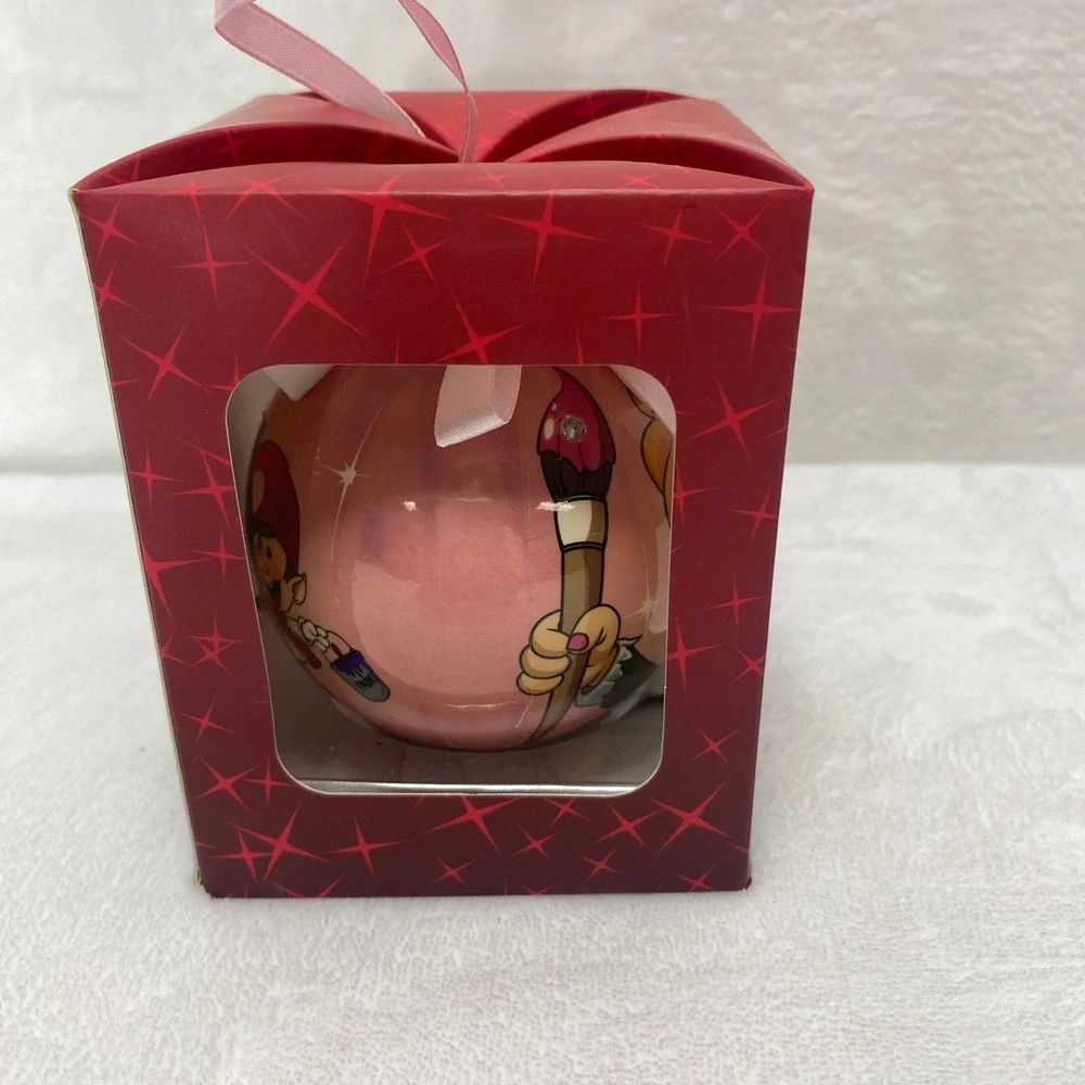 Twinkling Treasures Blinking‎ Santa Christmas Ornament Ball NOS Holiday Decor